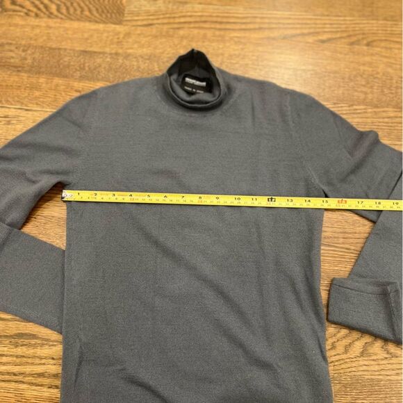Giorgio Armani Black Label Cashmere Gray Mockneck Sweater Fine-Knit - Picture 5 of 7